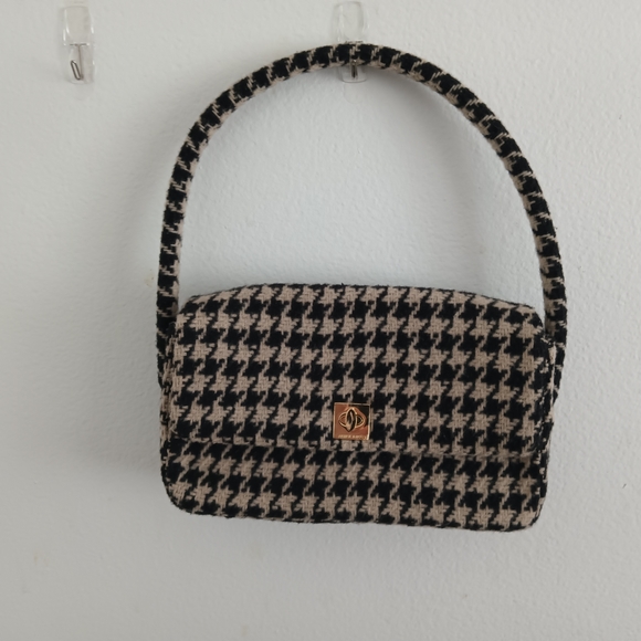 Anine Bing Black and Cream Houndstooth Women's Bag - Picture 2 of 5